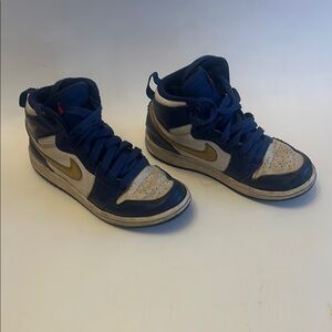 Nike Blue and Gold High-Top Sneakers